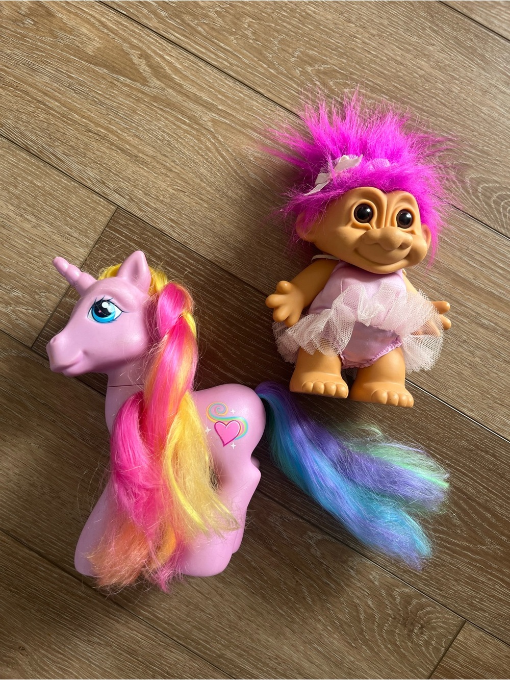 Vintage large My Little Pony Rarity & Russ Ballerina Troll Doll